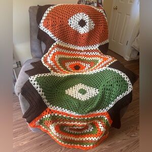 Colorful hand made Crochet Throw